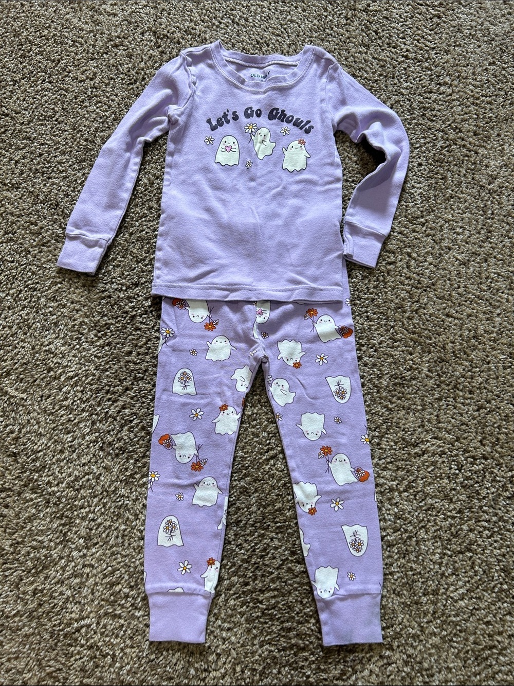Old Navy Lavender Kids Ghost Pajama Set